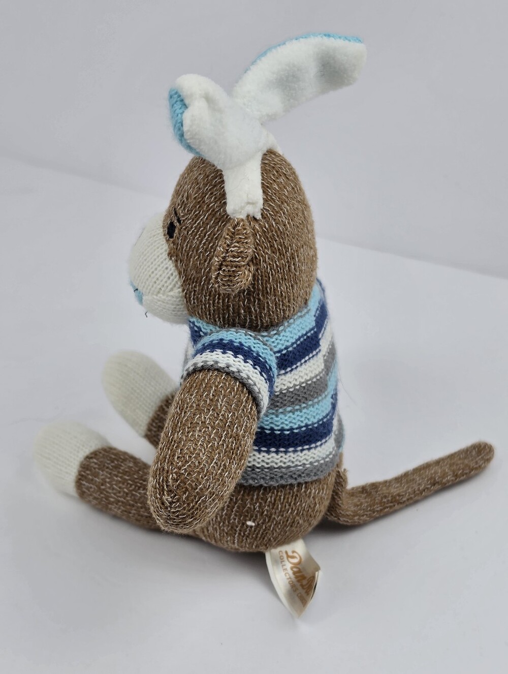 Dan Dee Collector’s Choice Sock Monkey Plush Blue Striped Sweater Stuffed Animal - Picture 2 of 9